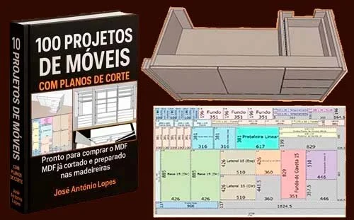 Bônus 100 projetos prontos de móveis planejados em MDF